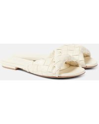 Bottega Veneta - Blink Intrecciato Leather Slides - Lyst