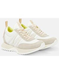 Moncler - Pacey Suede-trimmed Sneakers - Lyst