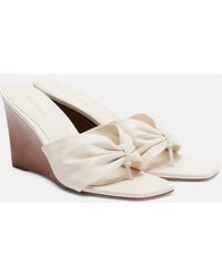 Veronica Beard - Leather Wedge Sandals - Lyst
