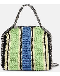 Stella McCartney - Falabella Mini Striped Crochet Shoulder Bag - Lyst