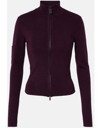 Victoria Beckham - Wool-Blend Zip-Up Sweater - Lyst