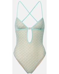 Missoni - Open-Knit Lame Swimsuit - Lyst