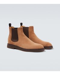 Brunello Cucinelli - Suede Chelsea Boots - Lyst