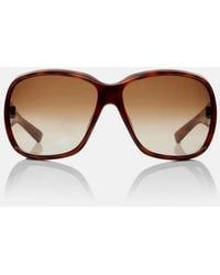 Gucci - Eckige Sonnenbrille Script - Lyst