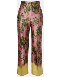 ALÉMAIS - Faye Floral Cropped Pants - Lyst
