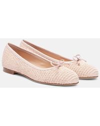 Manolo Blahnik - Veralli Raffia Ballet Flats - Lyst