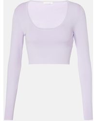 Zimmermann - Acacia Knit Scoop Ribbed-Knit Crop Top - Lyst