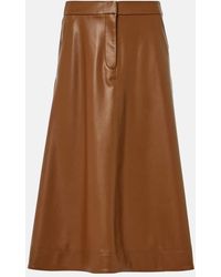 Veronica Beard - Louise Faux Leather Midi Skirt - Lyst