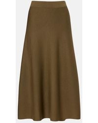 Jardin Des Orangers - Virgin Wool Midi Skirt - Lyst