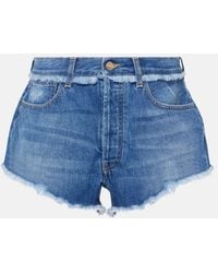 Alanui - Fringed Denim Shorts - Lyst