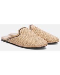 Brunello Cucinelli - Monili Raffia Mules - Lyst