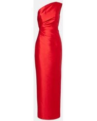 Solace London - Kira Draped Satin Cocktail Dress - Lyst