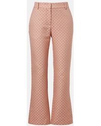 La DoubleJ - 24/7 Floral Jacquard Flared Pants - Lyst