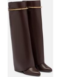 Givenchy - Shark 95 Leather Knee-High Boots - Lyst