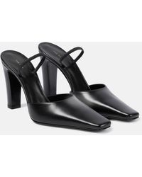 The Row - Slingback Leather Pumps - Lyst