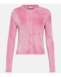 Gucci - Top Crystal G in maglia a coste - Lyst