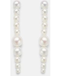 Sophie Bille Brahe - Sienna Moon 14Kt Drop Earrings With Pearls - Lyst