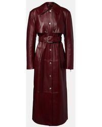 Sportmax - Paste Leather Trench Coat - Lyst