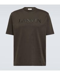 Lanvin - Logo Cotton Jersey T-shirt - Lyst