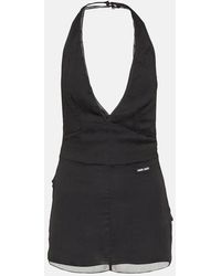 Miu Miu - Top De Chifon Con Cuello Halter - Lyst