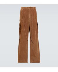 Moncler - Pantaloni cargo in velluto a coste di cotone - Lyst