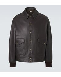 A.PRESSE - A-1 Leather Blouson Jacket - Lyst