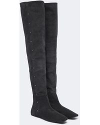 Max Mara - Studded Suede Over-The-Knee Boots - Lyst
