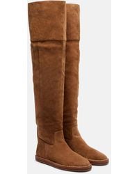 FARM Rio - Overknee-Stiefel Aus Veloursleder - Lyst