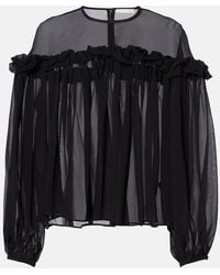 Ulla Johnson - Top Peggy Aus Seiden-Georgette - Lyst