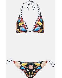 Dolce & Gabbana - Capri Printed Halterneck Bikini - Lyst