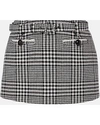 Self-Portrait - Belted Houndstooth Skort - Lyst