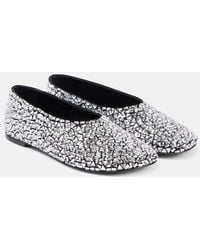 Proenza Schouler - Glove Embellished Leather Ballet Flats - Lyst