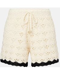 Zimmermann - Rhiannon Crochet Cotton Shorts - Lyst