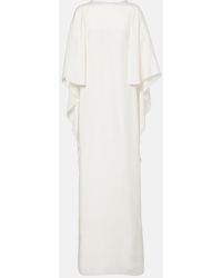 Max Mara - Poker Cape-Detail Silk Gown - Lyst