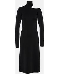 Ferragamo - Abito Midi Con Cut Out - Lyst