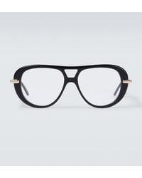 Loewe - Logo Aviator Glasses - Lyst