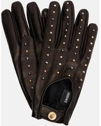 Versace - Guantes De Piel Con Tachuelas - Lyst
