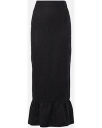 Posse - Matilda Tiered Linen Pencil Skirt - Lyst