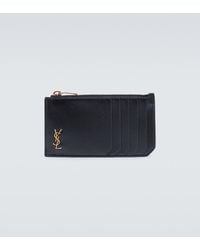 Saint Laurent - Tiny Monogramme Zip Card Holder - Lyst