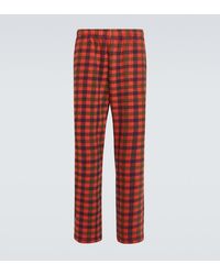 ERL - Checked Cotton Straight Pants - Lyst