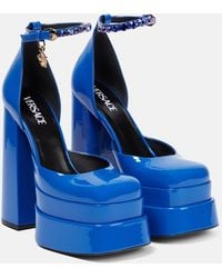 Versace - Medusa Aevitas Patent Leather Platform Pumps - Lyst