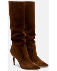 Gianvito Rossi - Hansen 85 Suede Knee-High Boots - Lyst