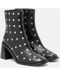 Souliers Martinez - Kima 80 Studded Leather Ankle Boots - Lyst