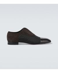 Christian Louboutin - Greggo Leather-Trimmed Oxford Shoes - Lyst