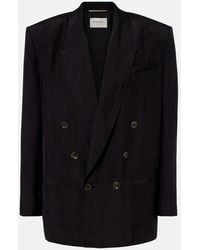 Saint Laurent - Double-Breasted Jacket - Lyst
