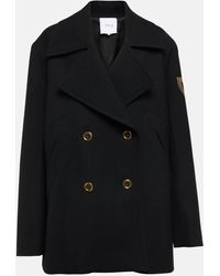 Patou - Embroidered Virgin Wool Peacoat - Lyst