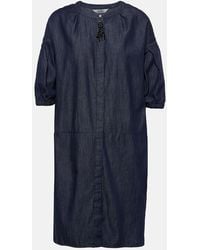 Max Mara - Embroidered Denim Minidress - Lyst