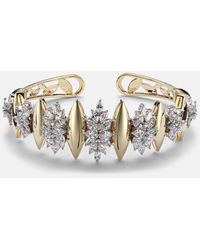 YEPREM - Golden Strada 18Kt And Bangle With Diamonds - Lyst