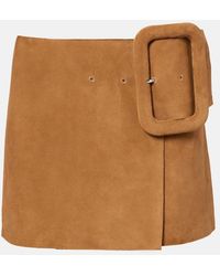 Ami Paris - Suede Miniskirt - Lyst