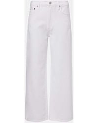 Agolde - Harper Crop Mid-Rise Wide-Leg Jeans - Lyst